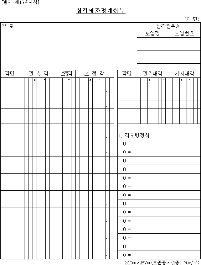 삼각망조정계산부